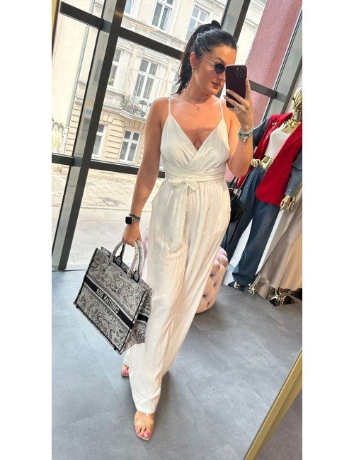 Kombinezon Damski Ana Caselli Czarny z Ramiączkami Włoska Produkcja