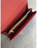 Torebka Kopertówka Damska z Wzorem Skóry Aligatora – Złota i Czerwona // 4775
