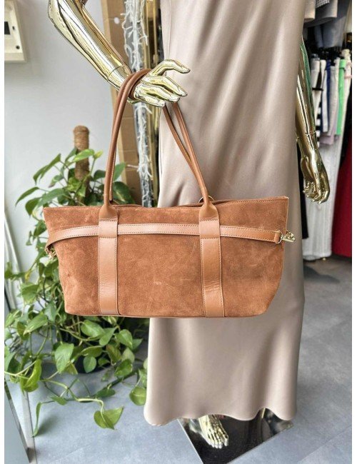 Torebka Damska z Naturalnego Zamszu // 4779