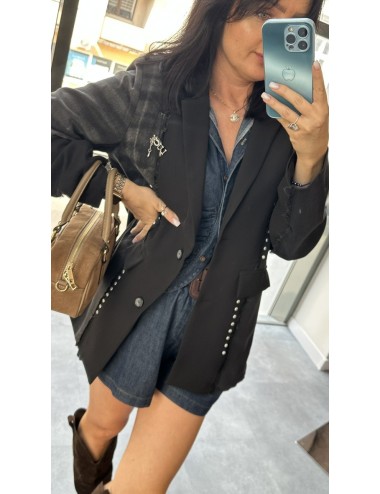 Żakiet Oversize Lyocell - Made in Italy - z Odpinaną Broszką // 4790*