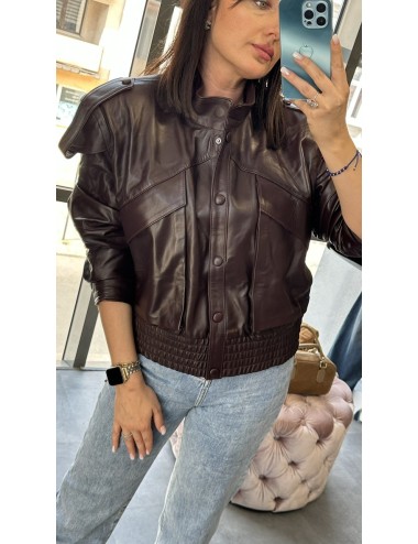 Czekoladowa Kurtka Skórzana - AdoreDanew | Made in Turkey // 4796
