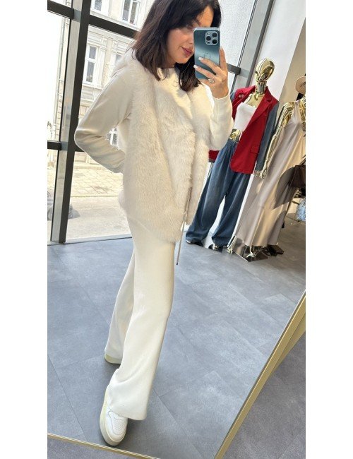 Biały Sweterek - Rękaw do Łokci | Miękki i Elegancki // 4807