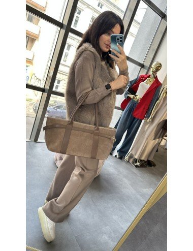 brązowy/karmelowy Sweterek - Rękaw do Łokci | Miękki i Elegancki // 4809