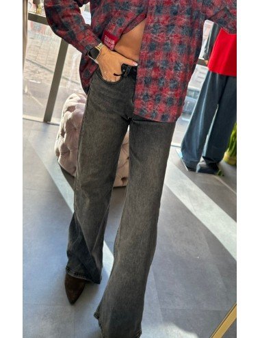 Jeansy Wide Leg 'Milano' Ana Ceaselli – High-Waist, Szeroka Nogawka i Elastyczny Denim (Made in Italy) // 4857