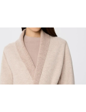 Luksusowy Dwustronny Kardigan Merino z Kaszmirem – Szlafrok, Camel/Beż, Made in Italy // 4944