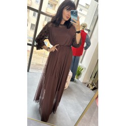 Sukienka Maxi Glamour z Cekinowymi Rękawami – Włoski Szyk na Wielkie Wyjścia // 4969