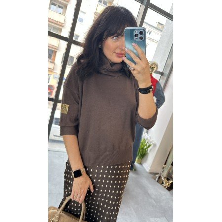 Luksusowy Sweter Golf "Dolce Vita" – 95% Wiskoza, Oversize, Made in Italy (2 Kolory) // 4984