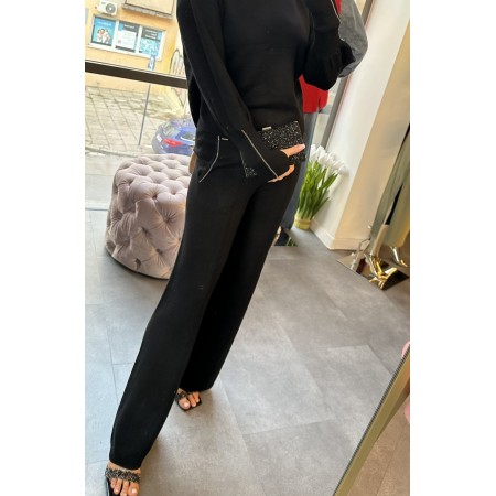 Spodnie z wysokim stanem z domieszką kaszmiru // 5003