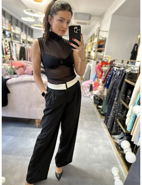 Transparentna bluzka, top bezrękawnik od Babylon