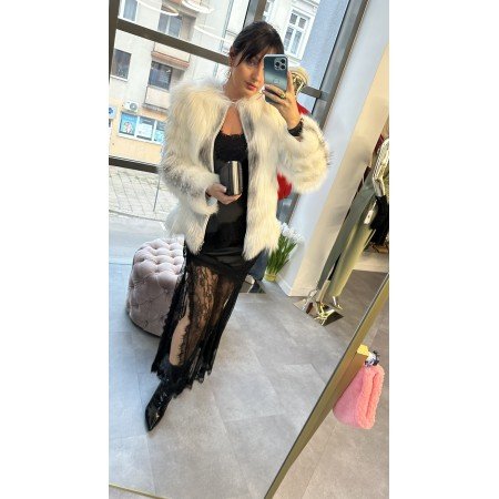 Futro z Lisa AdoreDanew | Kurtka z Futra Naturalnego | Wzór Futrzany