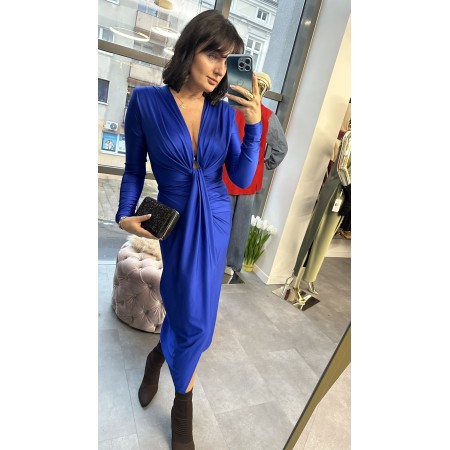 Sukienka CHABER GLAMOUR MIDI: Efektowny Dekolt V, Marszczenie (Rozmiar Uniwersalny) // 5045