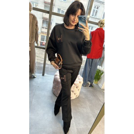 Komplet Dresowy Premium z Klamrami – Nowoczesny Szyk Made in Italy // 5075