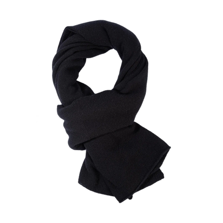 Czarny szalik z czystego kaszmiru // 5094