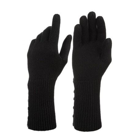 Czarne Rękawiczki kaszmirowe półdługie // 5097