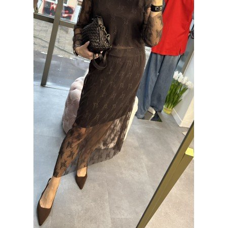 Koronkowa Spódnica Maxi "Dark Romance" – Włoski Zmysł Elegancji // 5128
