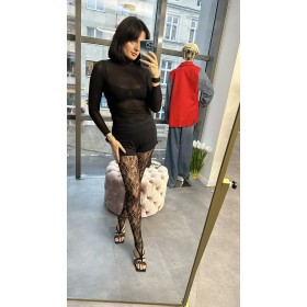 Koronkowe Legginsy Włoskie - Elegancja i Komfort na Każdą Okazję // 5143