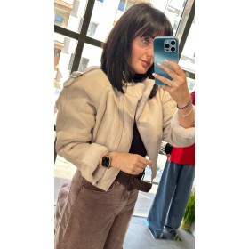 Luksusowy Kożuch Naturalny AdoreDanew – Skórzana Kurtka Aviator/Bomber // 5187