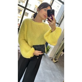 żółty wełniany sweter // 5222