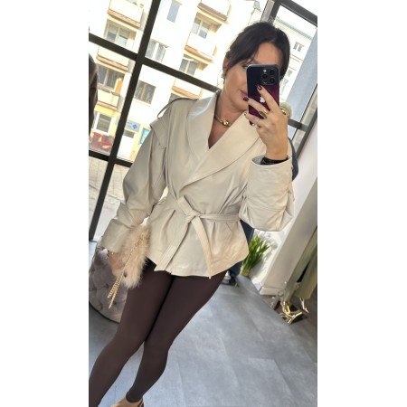 kremowa skóra naturalna // 5238