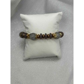 szaro-kamienna bransoletka // 5342