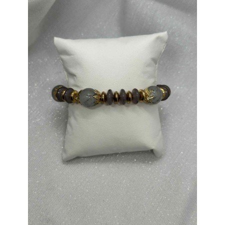 szaro-kamienna bransoletka // 5342