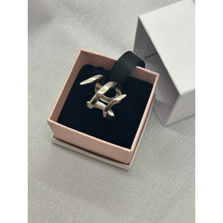 srebrny pierścionek zygzak // 5330