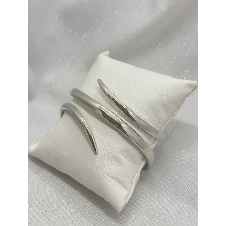 srebrna bransoletka zygzak // 5329