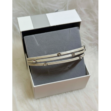 Beżowa/ kremowa bransoletka na napy // 5358