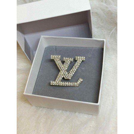 Złota broszka z cyrkoniami – ażurowy splot, styl ponadczasowej elegancji // 5366