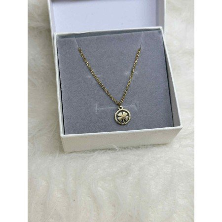 Złoty naszyjnik z czterolistną kończynką // 1136*