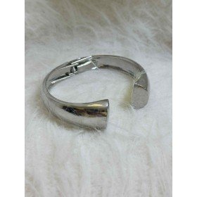 Srebrna bransoleta sztywna – minimalistyczna, polerowana, otwarty design // 5370