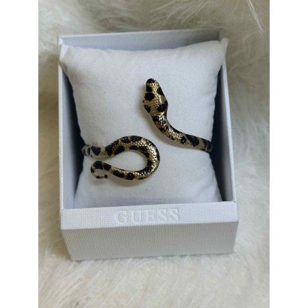 Długie kolczyki wiszące WĘŻE – złota tekstura, styl glamour // 5372