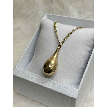 Długi Naszyjnik AdoreDanew – Złota Kropla w Stylu Modern Classic // 5379