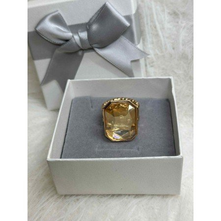 Złoty Pierścionek AdoreDanew – Kryształowy Blask i Komfort // 5383