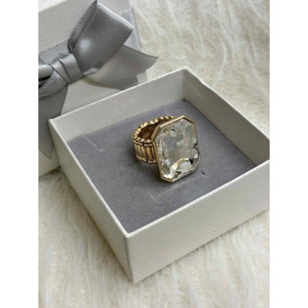 Złoty Pierścionek AdoreDanew – Kryształowy Blask i Komfort // 5384