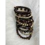 Zestaw Bransoletek Adoredanew – Chocolate & Gold Elegance // 5386