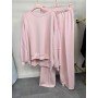 Różowy Komplet Dresowy Oversize – Bluza i Szerokie Spodnie – Włoska Kolekcja // 5424
