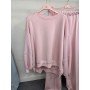 Różowy Komplet Dresowy Oversize – Bluza i Szerokie Spodnie – Włoska Kolekcja // 5424
