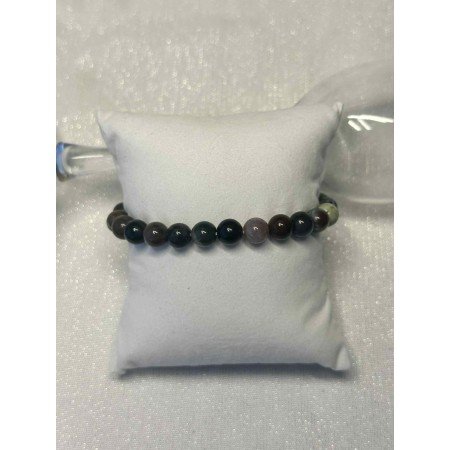 Elegancka Bransoletka z Ciemnych Kryształów – Model na Elastycznej Gumce // 5461