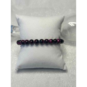 Elegancka Bransoletka z Różowy Kryształków – Efekt Kociego Oka // 5470