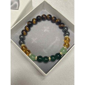 Bransoletka "Multicolor Crystal" – sztuczny kryształ i ozdobne przekładki // 5482