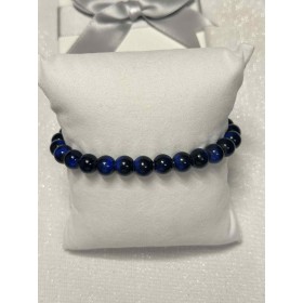 Bransoletka "Deep Blue" – koraliki z kryształu syntetycznego – efekt tygrysiego oka // 5490