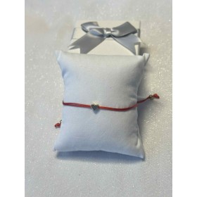 Czerwona Bransoletka Sznurkowa ze Złotym Sercem – Symbol Miłości // 5502