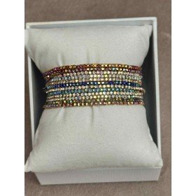 Błyszczący zestaw bransoletek z cyrkoniami AB – Crystal Rainbow // 5509