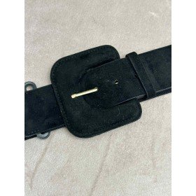 Szeroki Pasek Elastyczny z Zamszową Klamrą // 5521