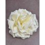 Elegancka broszka materiałowa – Kremowa róża 3D w stylu glamour // 5531