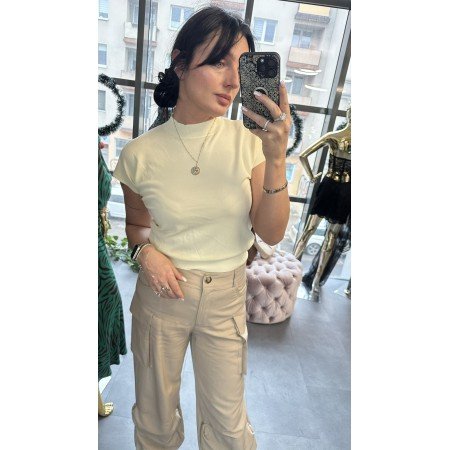 Klasyczna Bluzka z Półgolfem „Milano” – Włoski Szyk - Cytrynowy // 5588