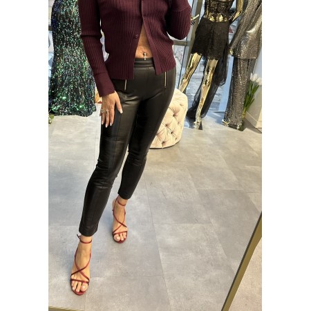 Luksusowe Spodnie PINKO z Naturalną Skórą – Italian Glamour // 5597