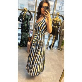 Ekskluzywna Sukienka Maxi PINKO – Włoski Szyk i Lekkość Wiskozy // 5619*