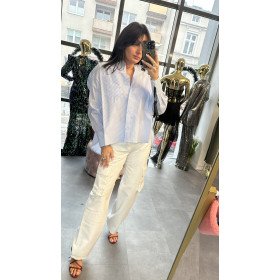 Oversize’owa Koszula w Prążki – Ikona Włoskiego Stylu Premium // 5624